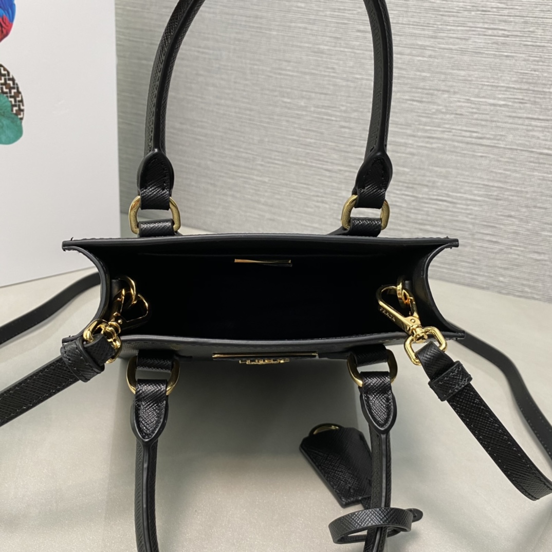 Pra*a saffiano leather handbag