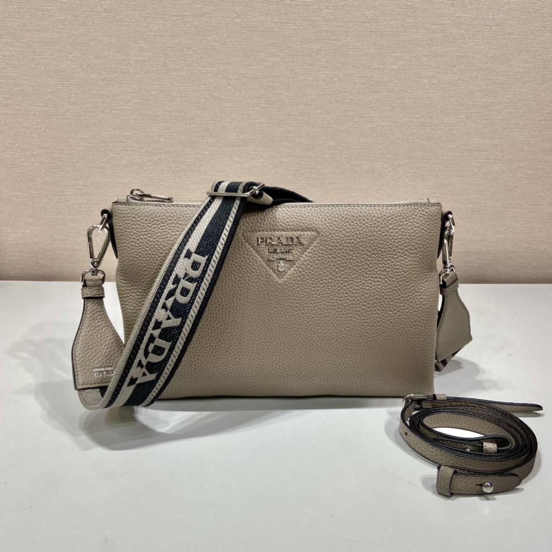 Pra*a leather shoulder bag