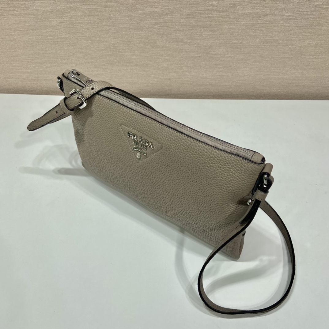 Pra*a leather shoulder bag