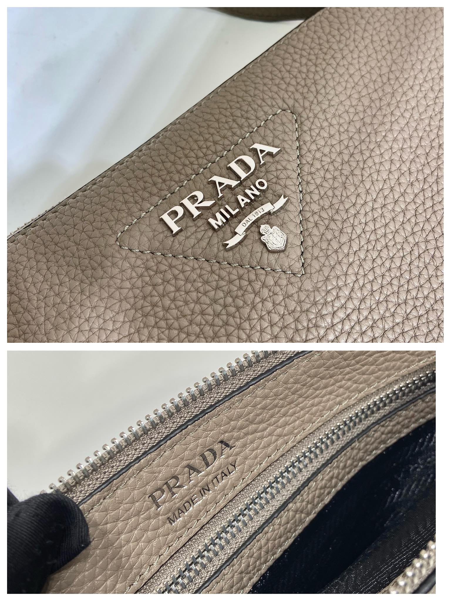 Pra*a leather shoulder bag