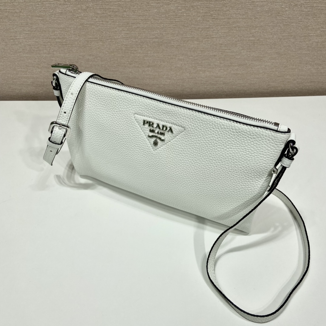 Pra*a leather shoulder bag