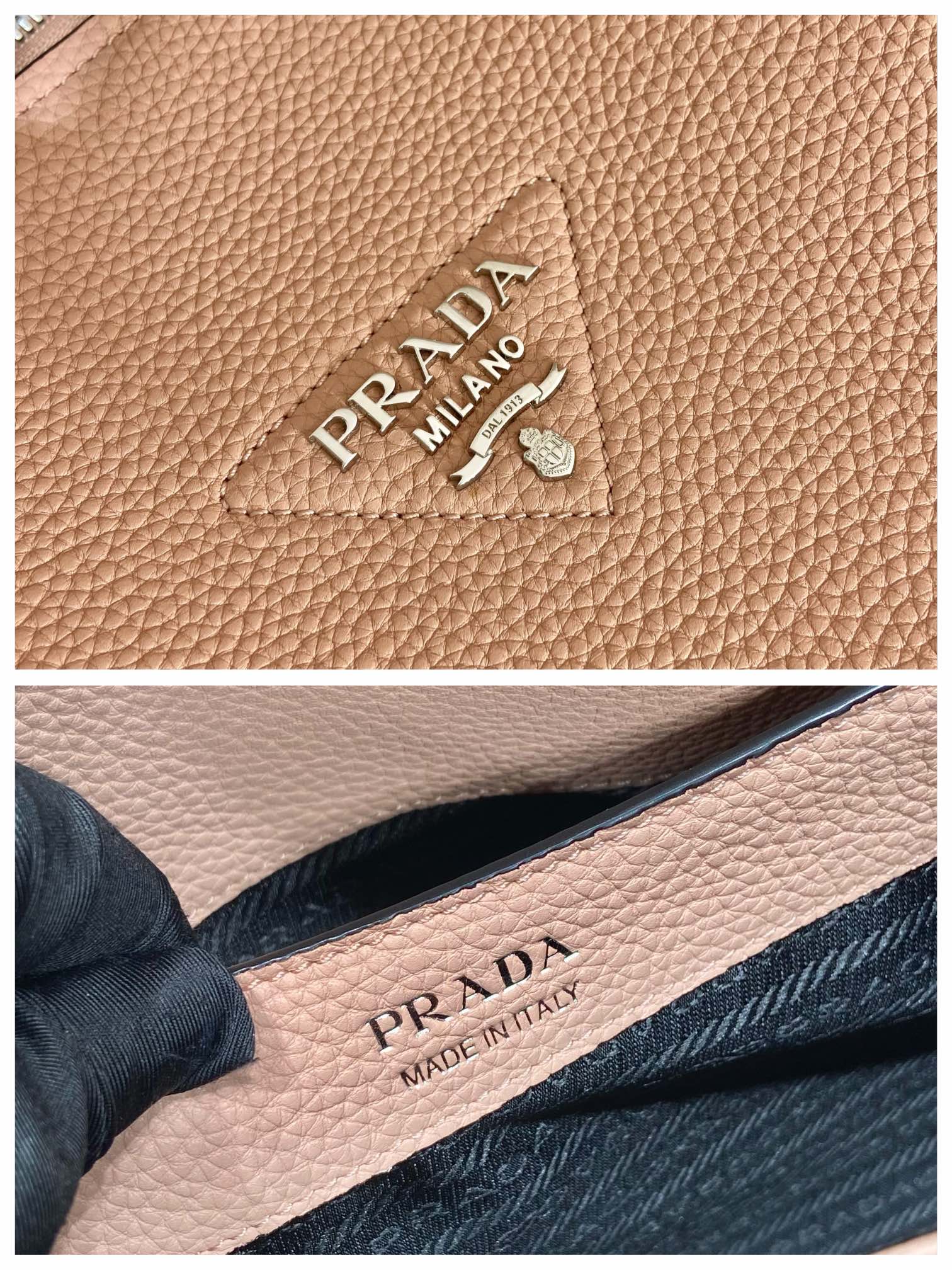 Pra*a large leather handbag
