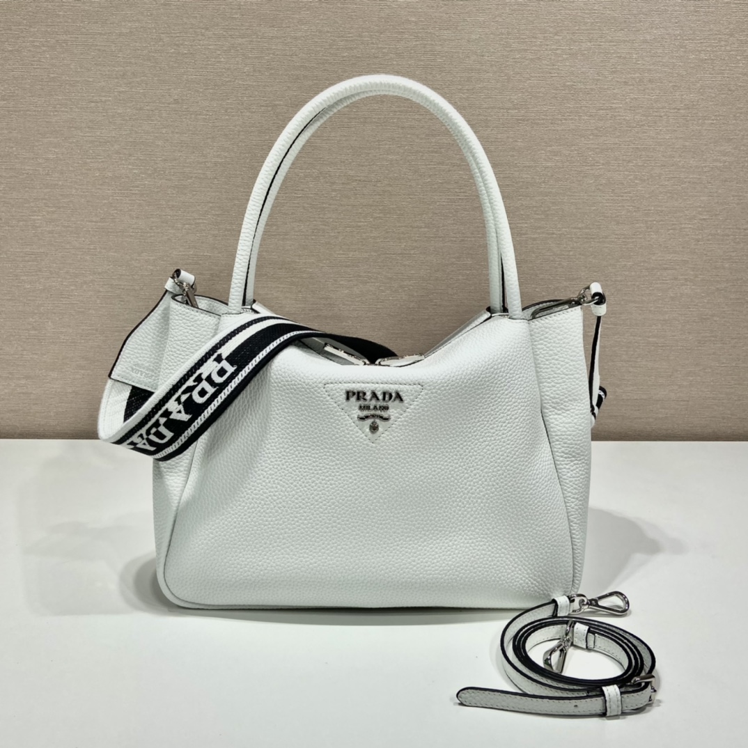 Pra*a large leather handbag