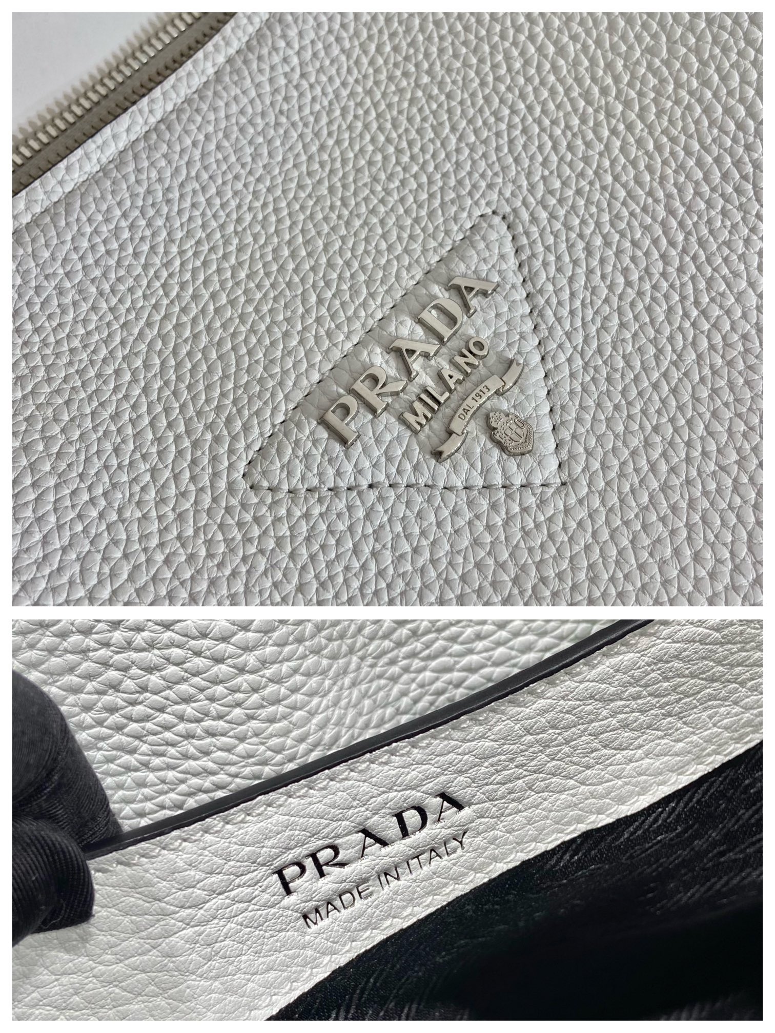 Pra*a large leather handbag
