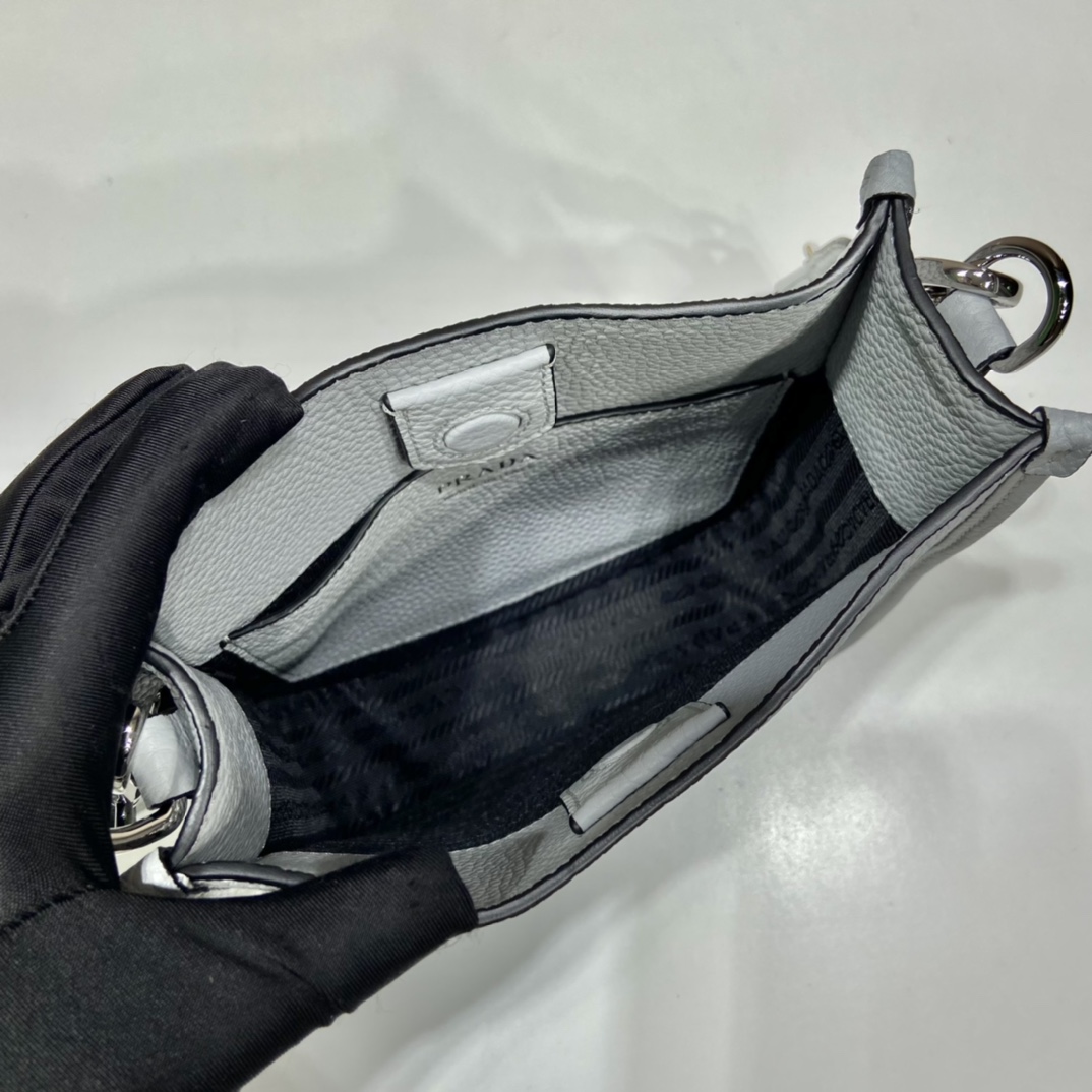 Pra*a leather mini shoulder bag