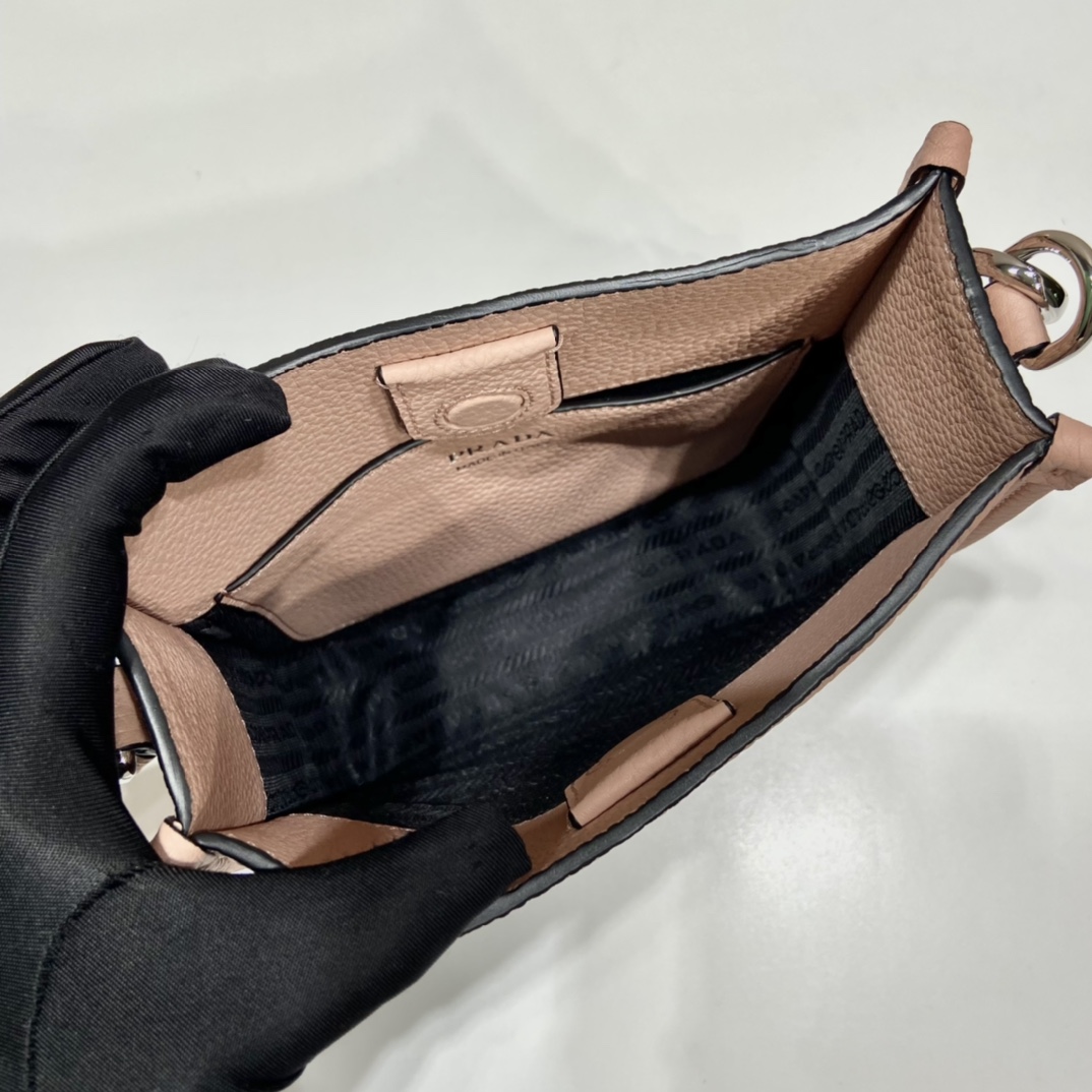 Pra*a leather mini shoulder bag