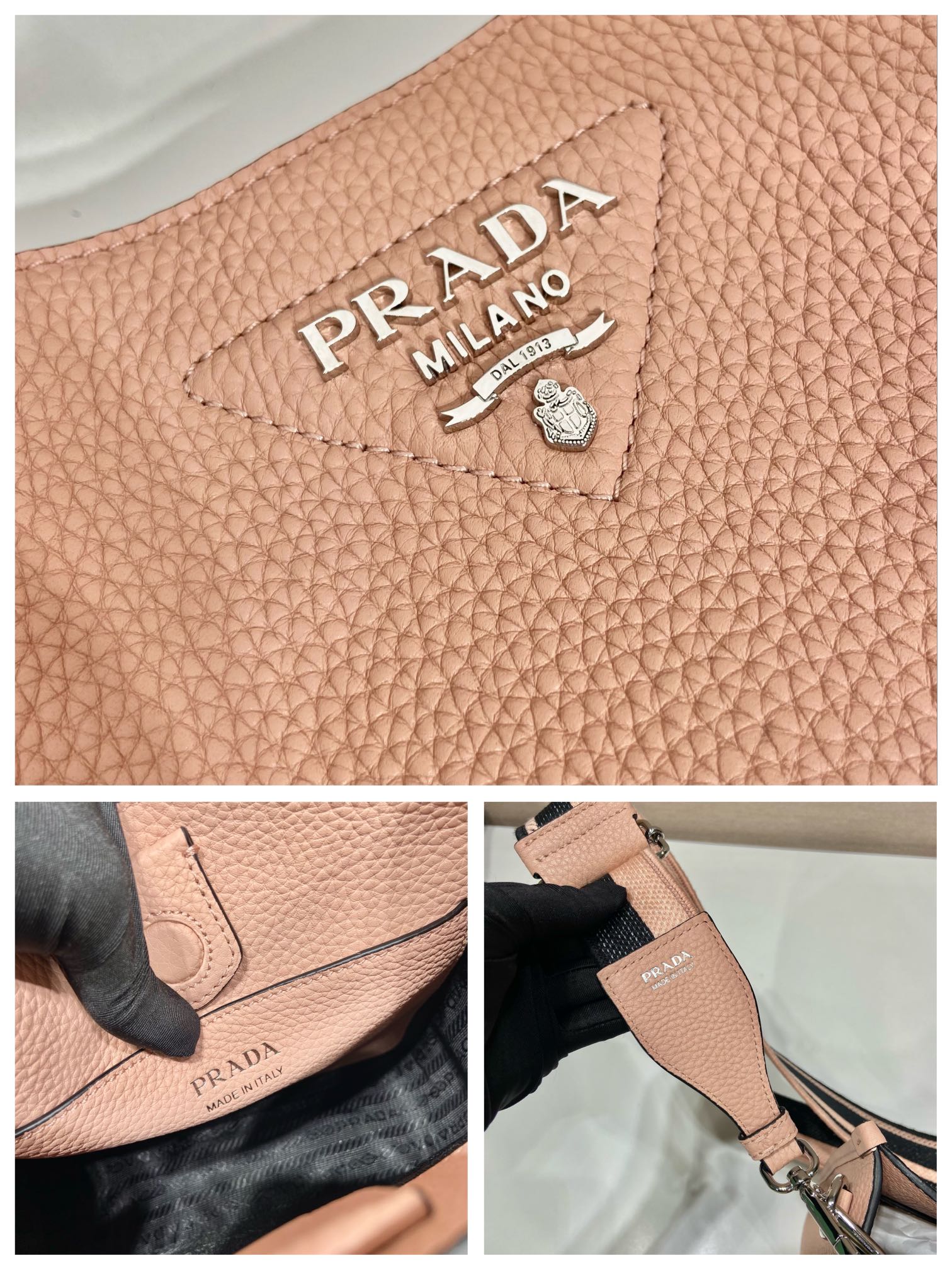 Pra*a leather mini shoulder bag