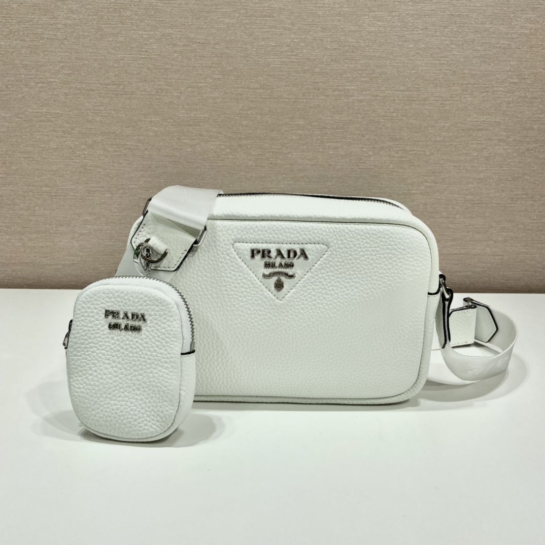 Pra*a leather shoulder bag