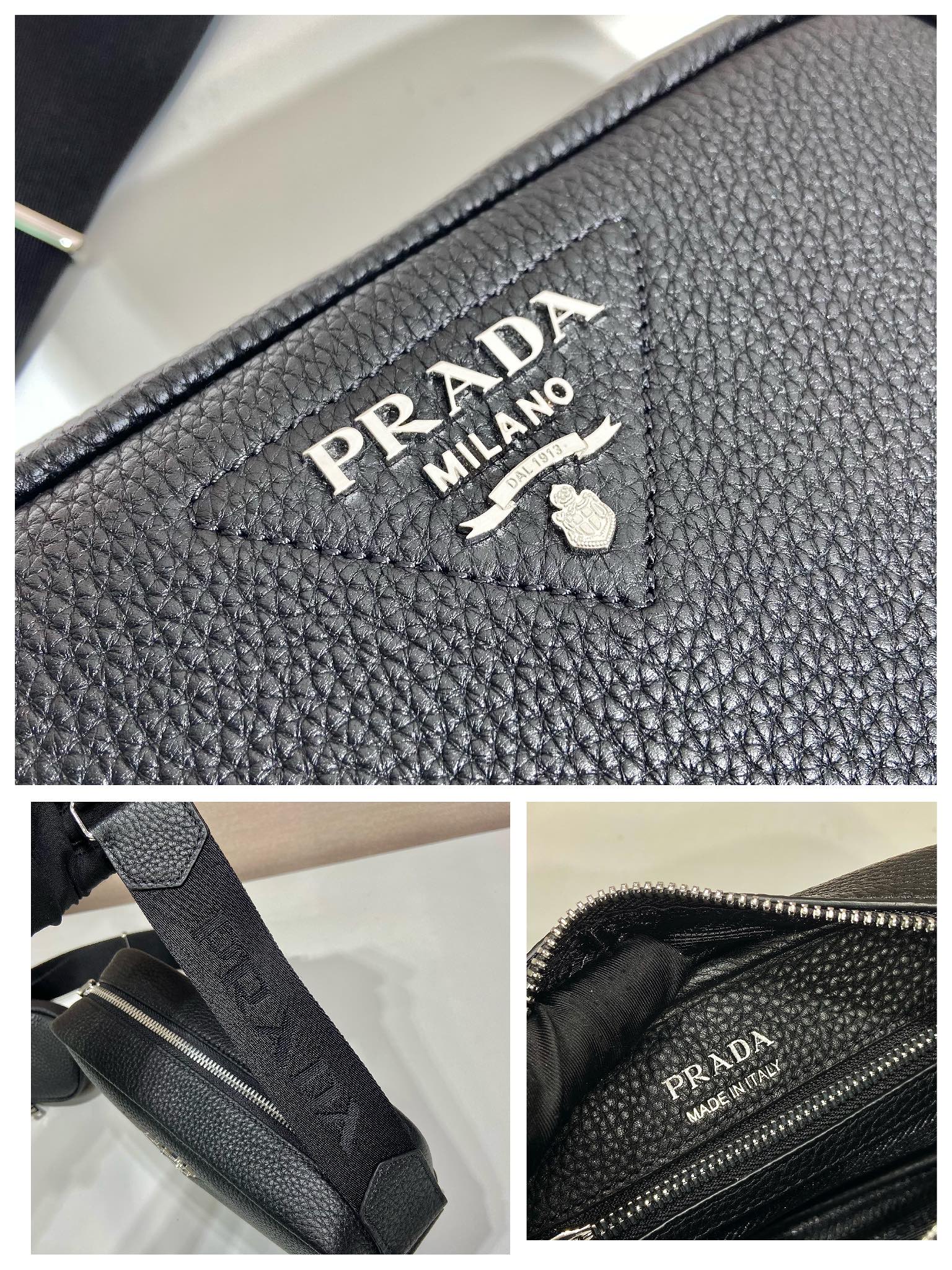 Pra*a leather shoulder bag