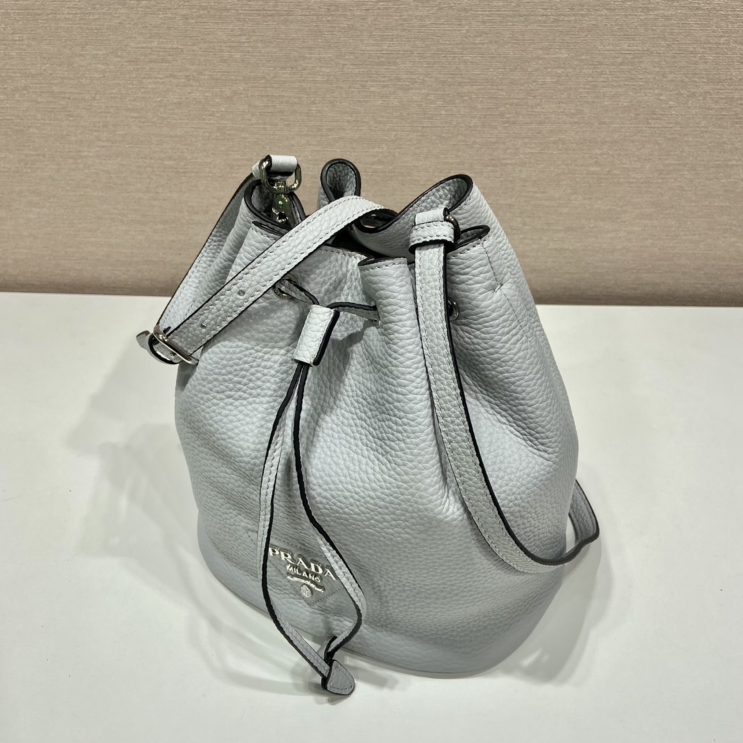 Pra*a leather bucket bag