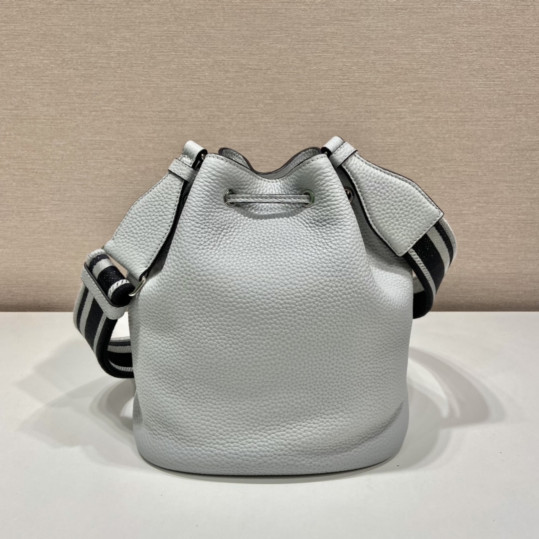 Pra*a leather bucket bag