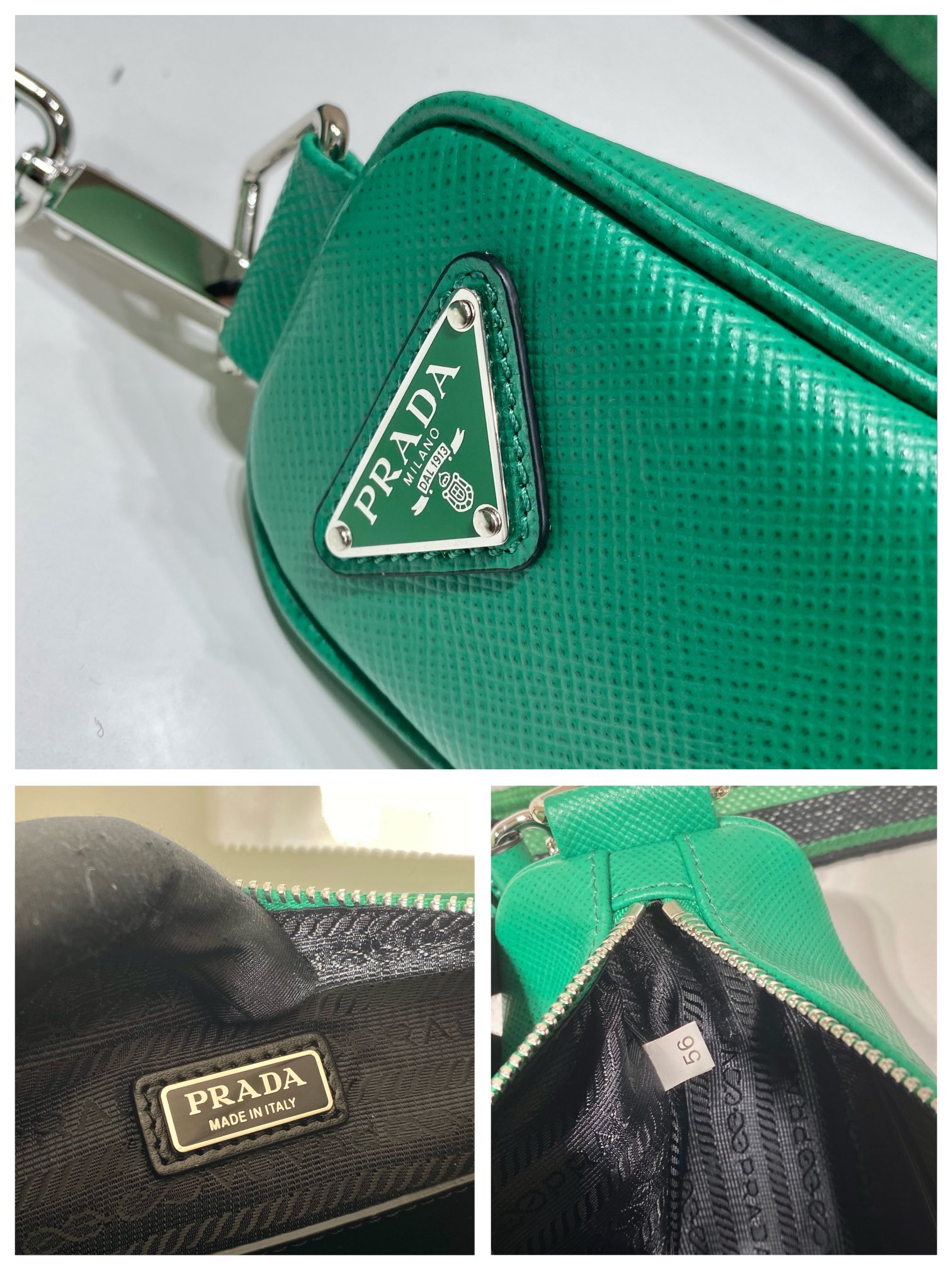 saffiano Pra*a triangle bag