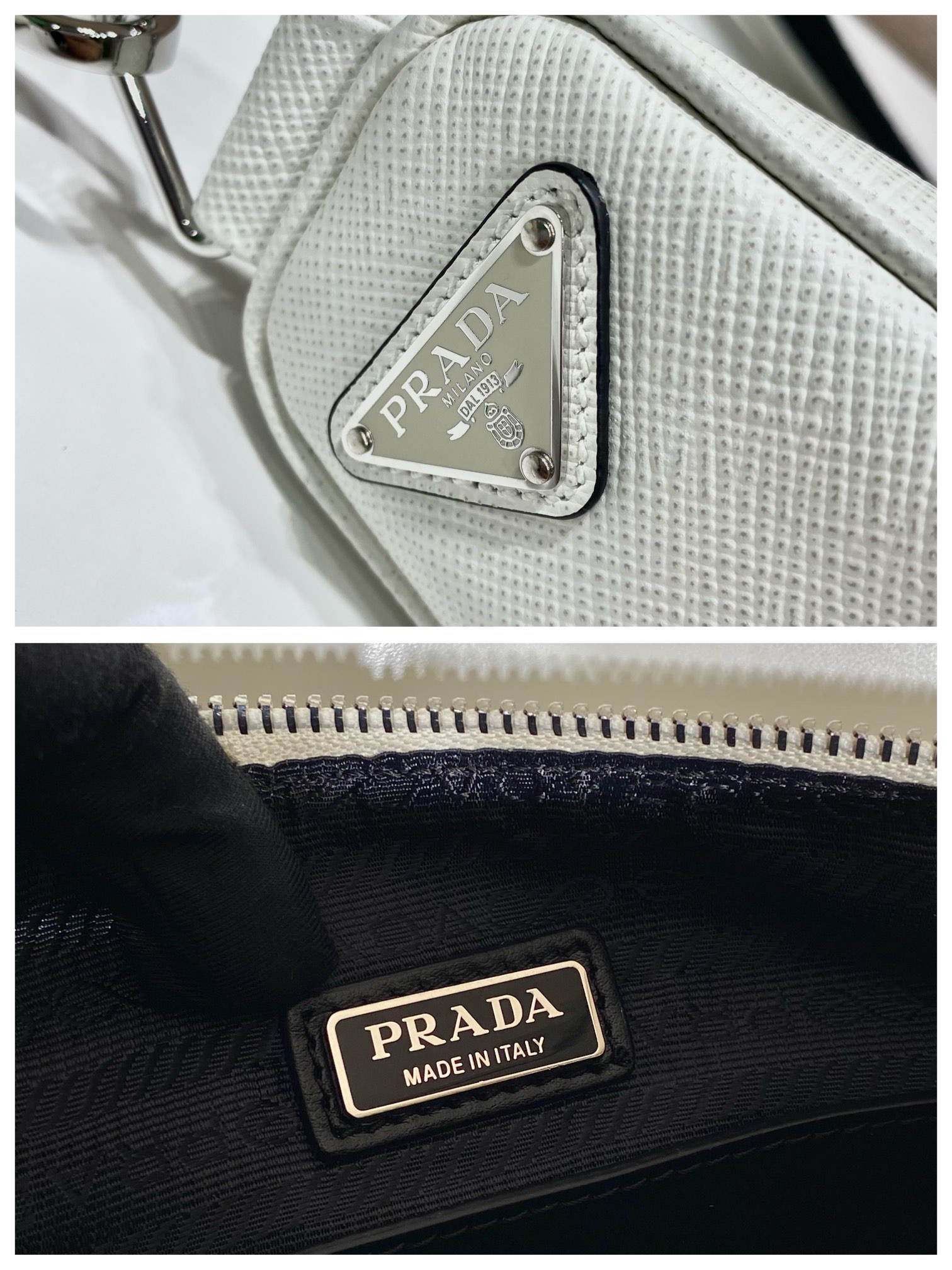 saffiano Pra*a triangle bag