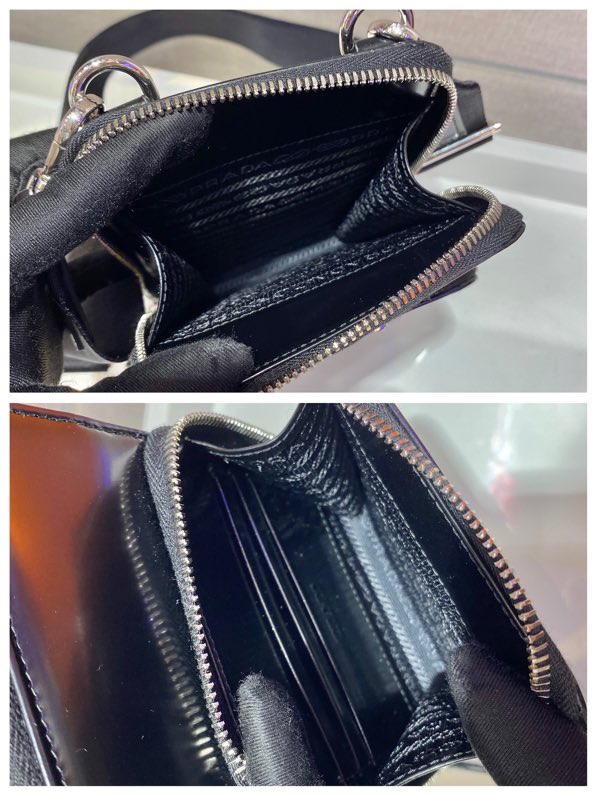 Pra*a saffiano leather smartphone case