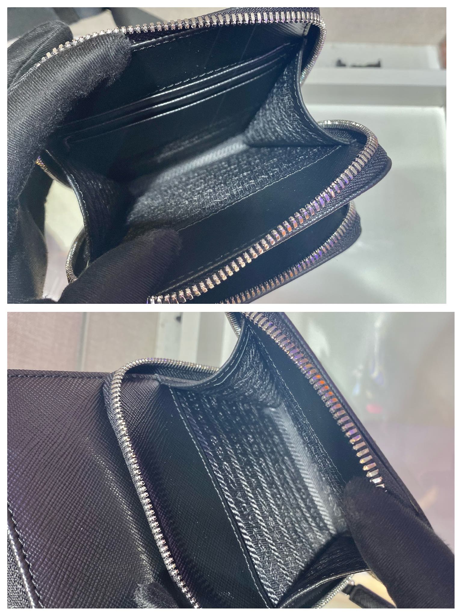 Pra*a saffiano leather smartphone case