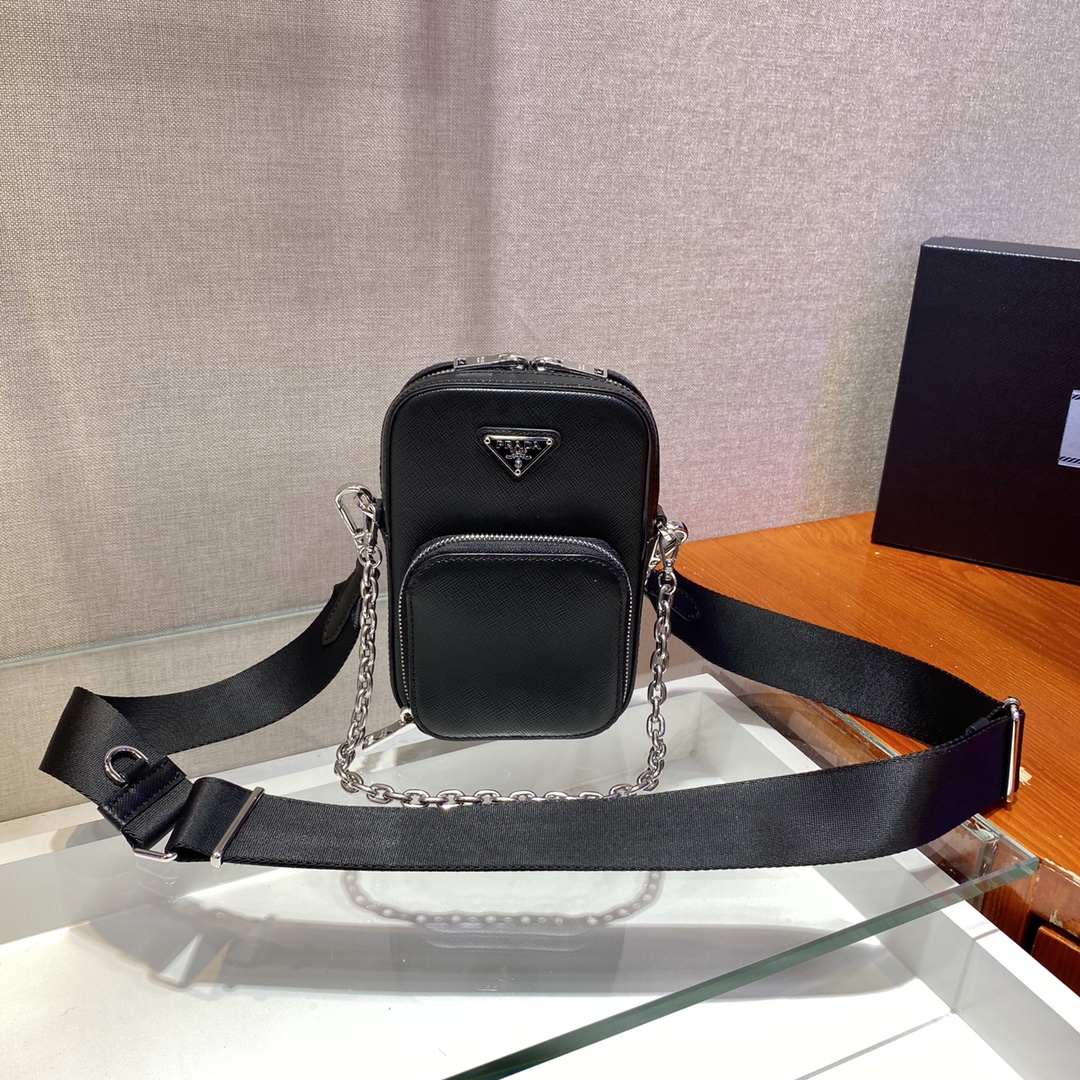 Pra*a saffiano leather mini bag