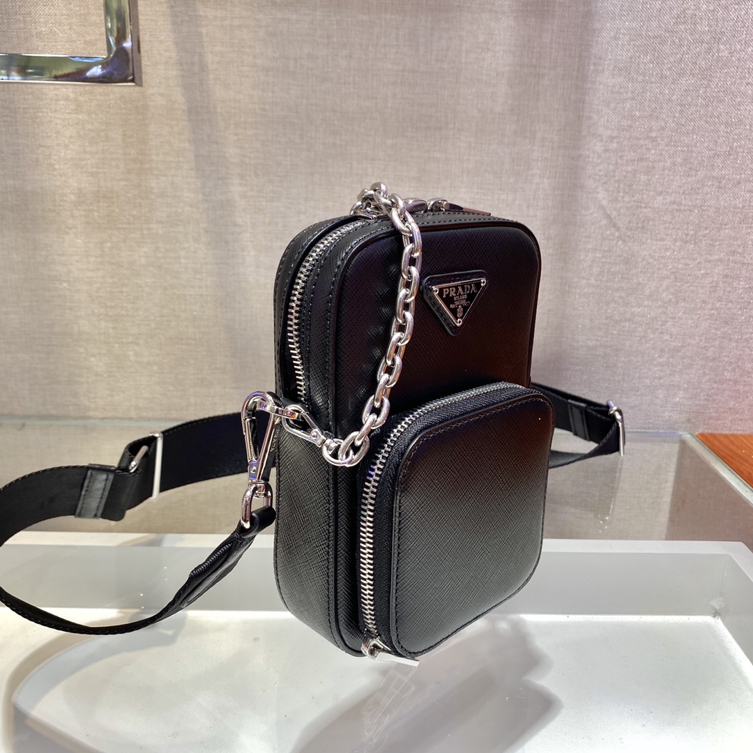 Pra*a saffiano leather mini bag