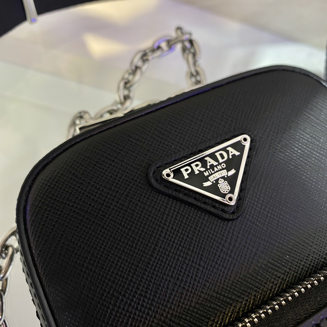 Pra*a saffiano leather mini bag