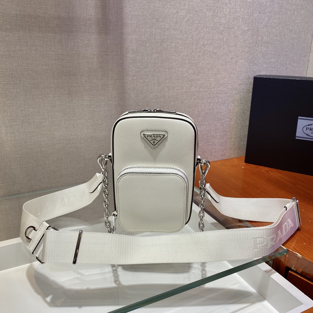 Pra*a saffiano leather mini bag