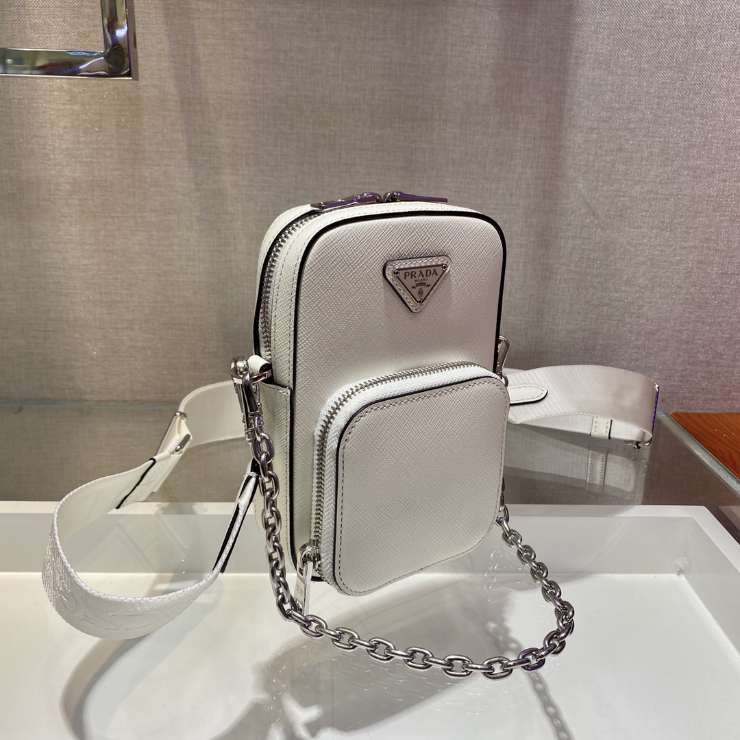 Pra*a saffiano leather mini bag