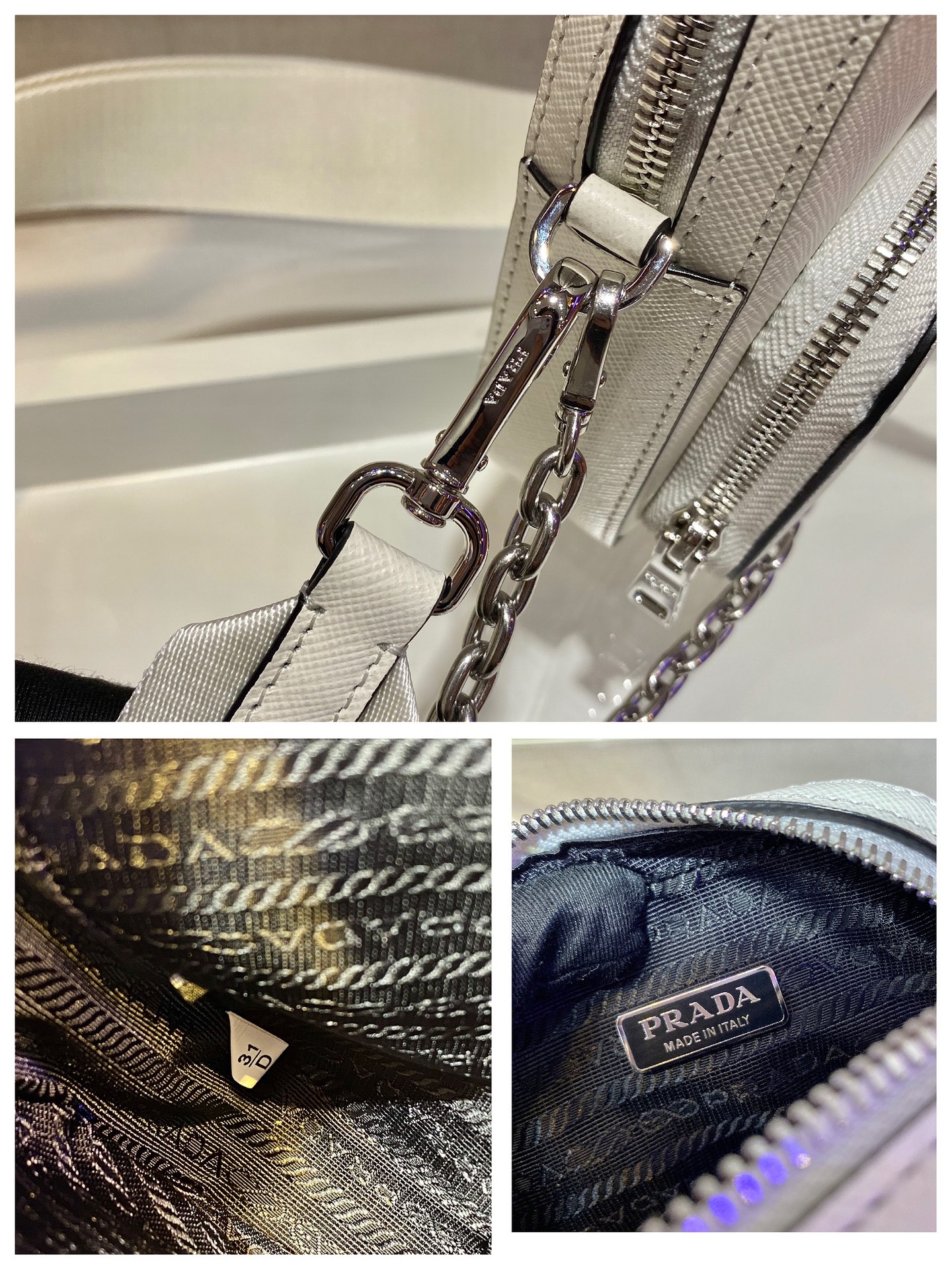 Pra*a saffiano leather mini bag