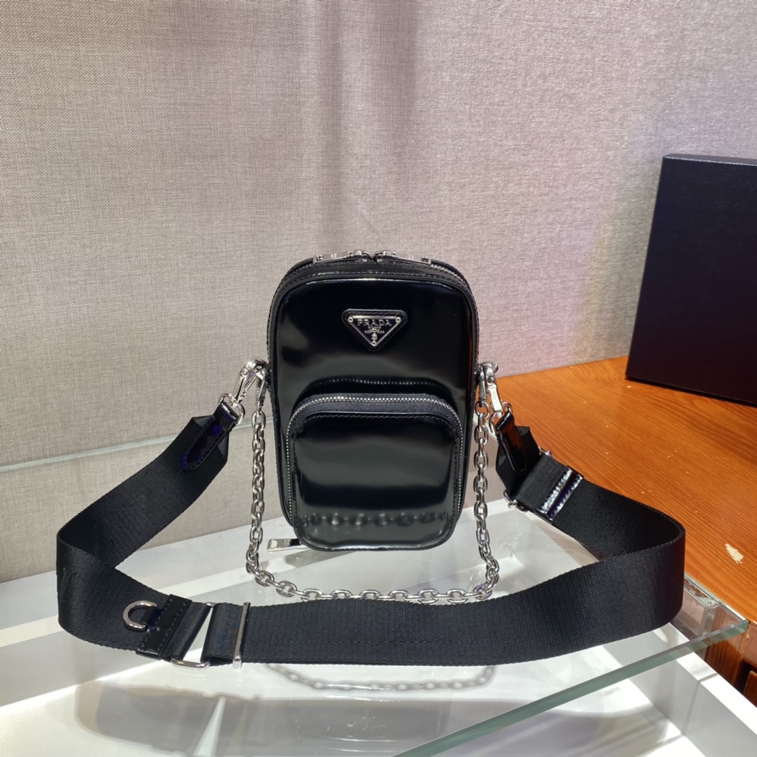 Pra*a saffiano leather mini bag
