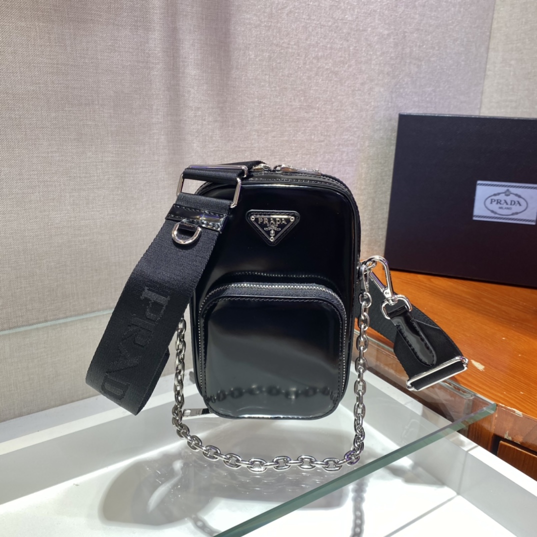Pra*a saffiano leather mini bag