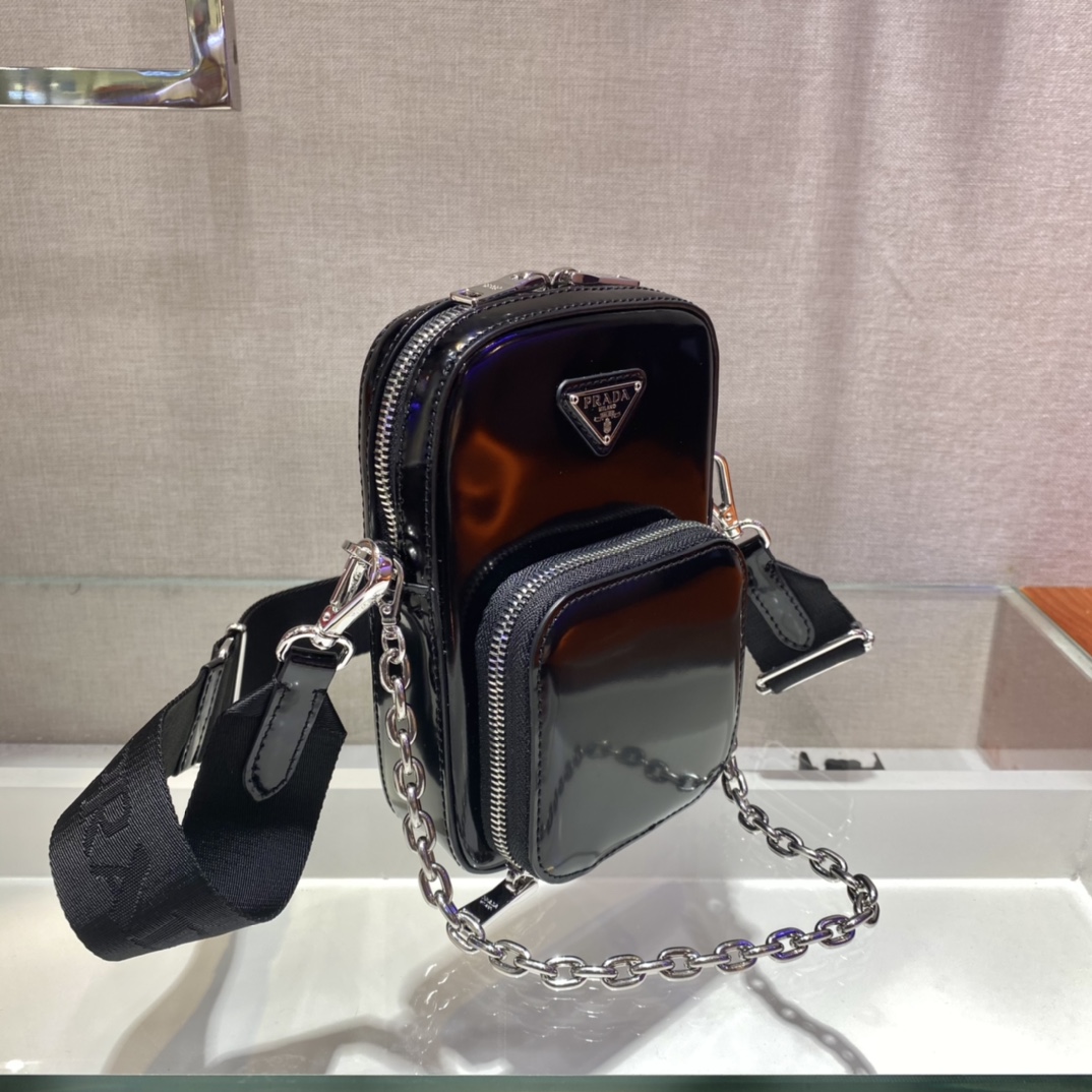 Pra*a saffiano leather mini bag