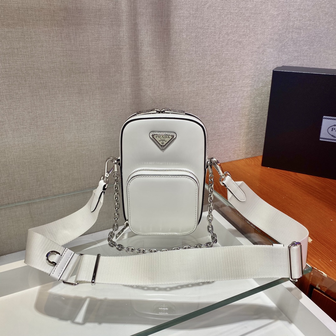 Pra*a saffiano leather mini bag