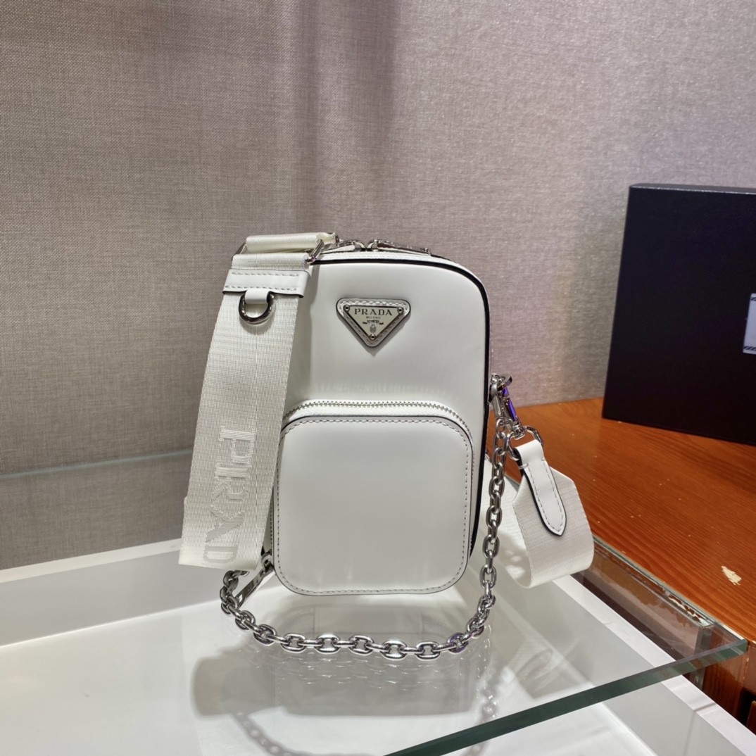 Pra*a saffiano leather mini bag