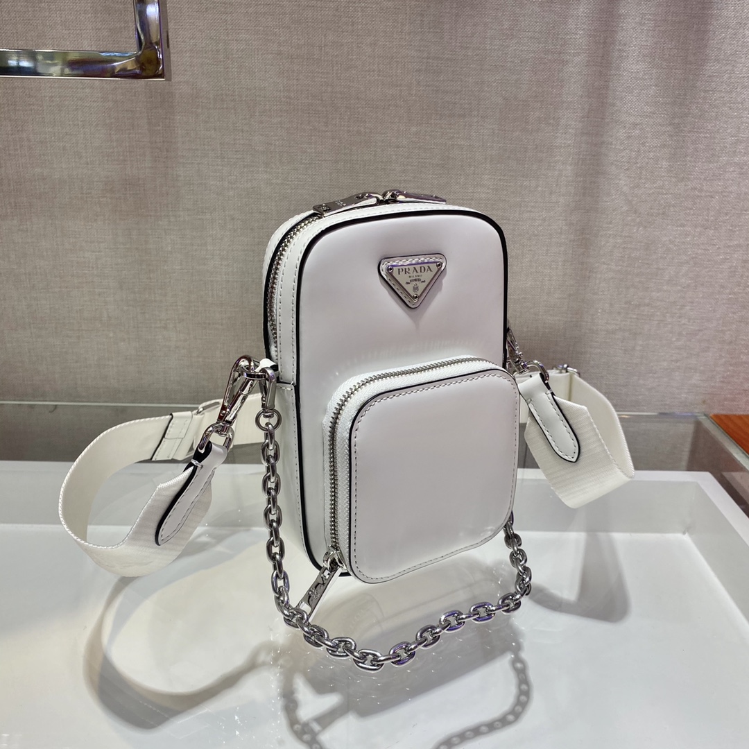 Pra*a saffiano leather mini bag