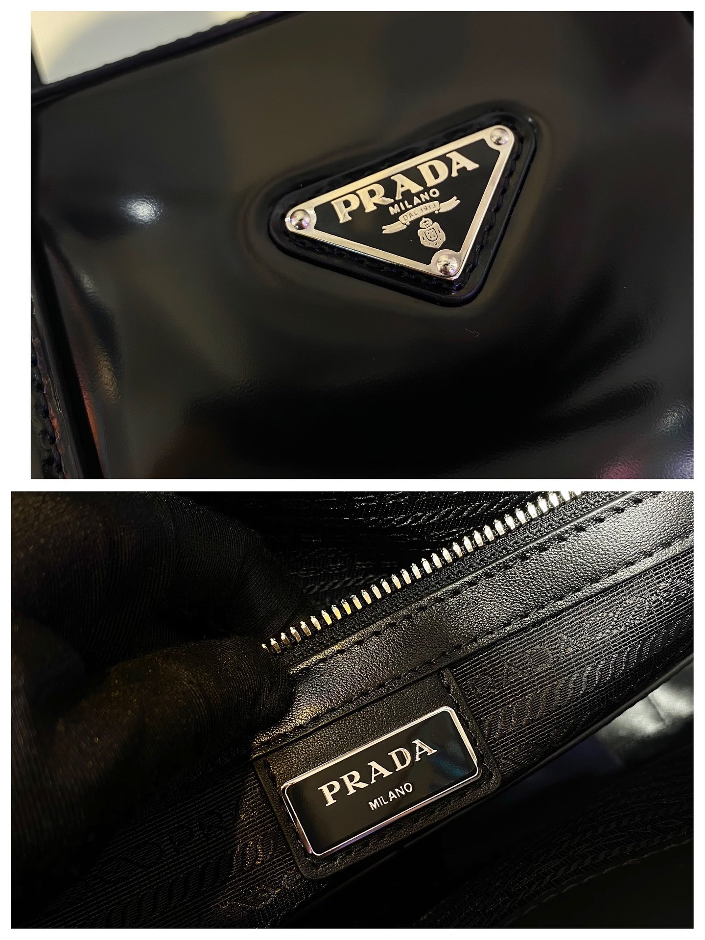 Pra*a saffiano leather work bag