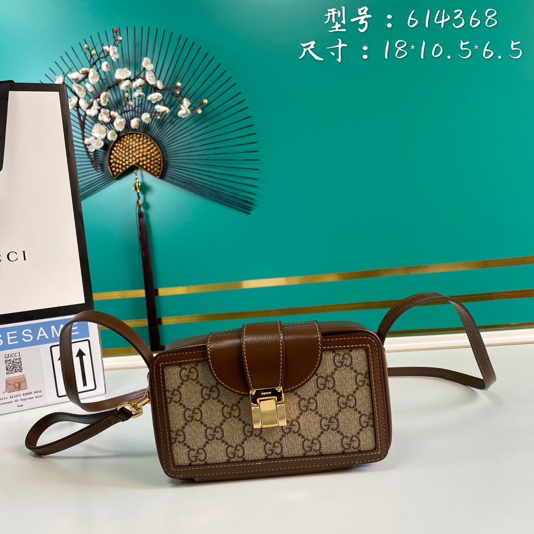 G*u*i gg mini bag with clasp closure