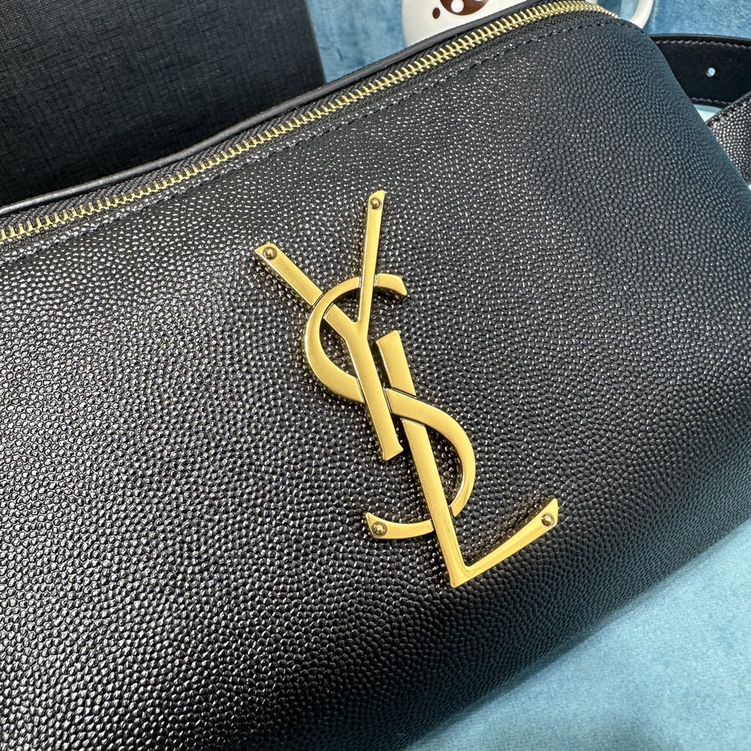 YSL CASSANDRE CLASSIC BELT BAG IN GRAIN DE POUDRE EMBOSSED LEATHER