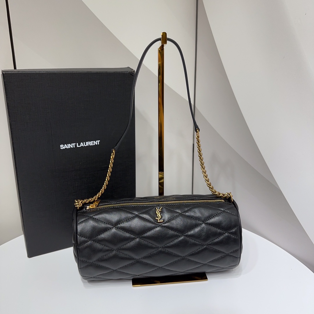 YSL SADE SMALL TUBE BAG IN QUILTED LAMBSKIN