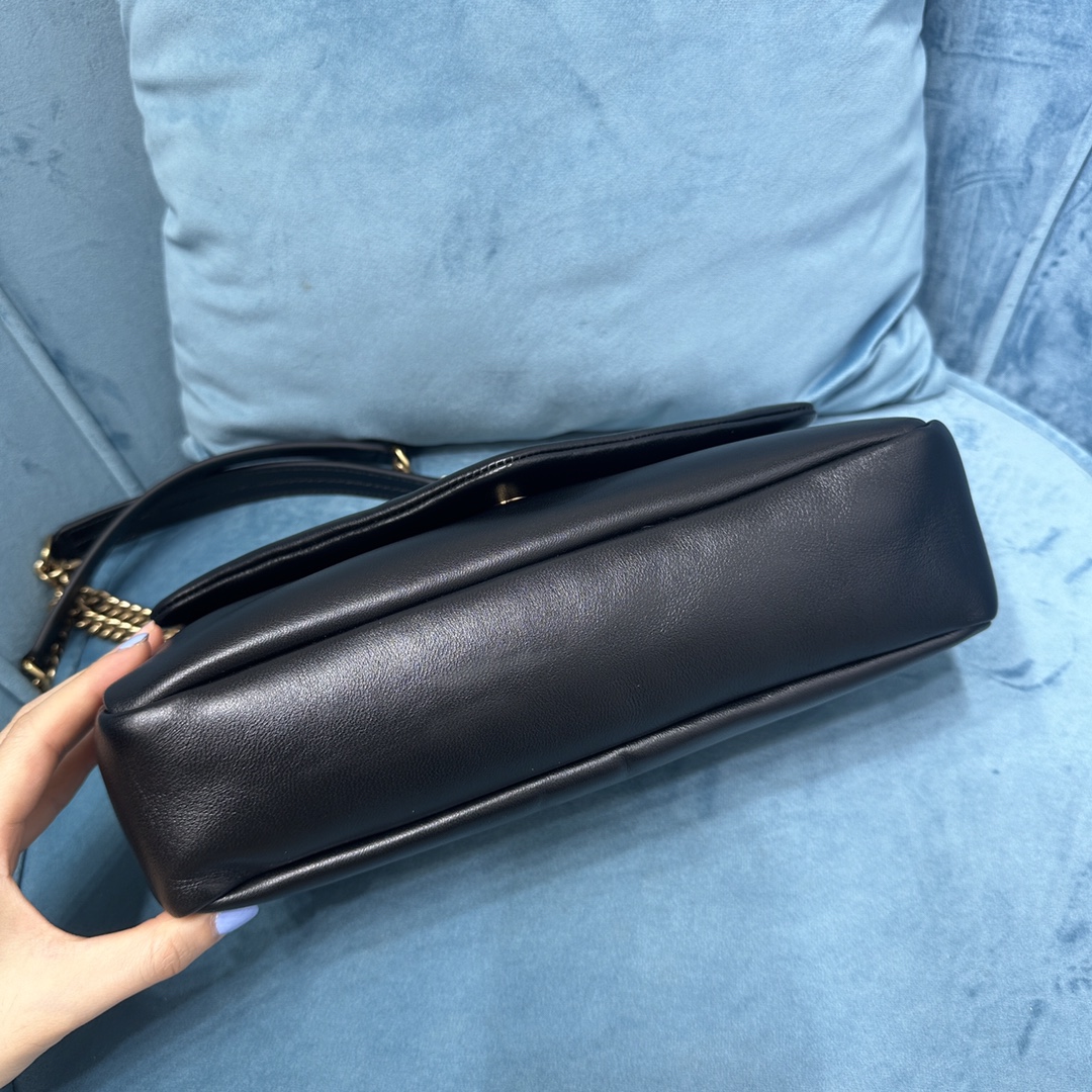 YSL CALYPSO IN PLUNGED LAMBSKIN