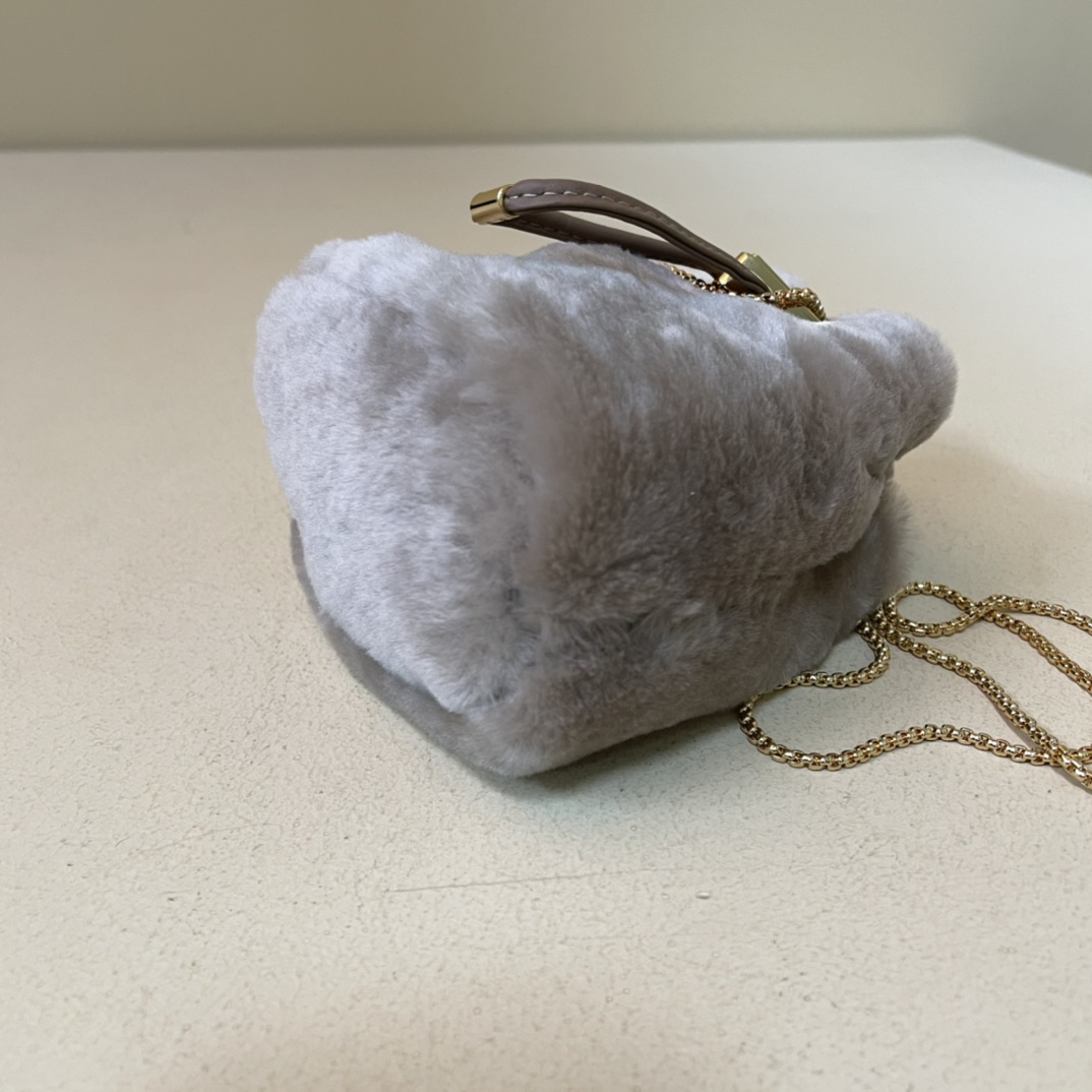 Pra*a shearling mini-pouch