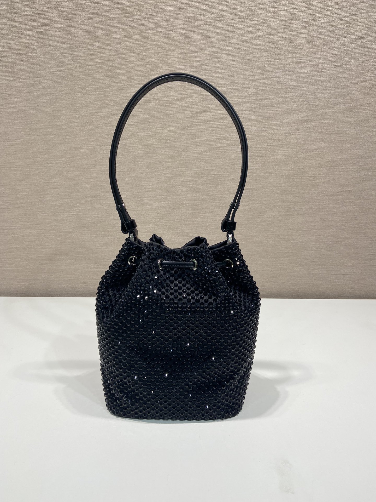 Pra*a satin mini-bag with crystals