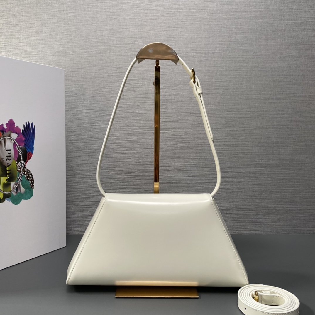 Pra*a medium brushed leather handbag