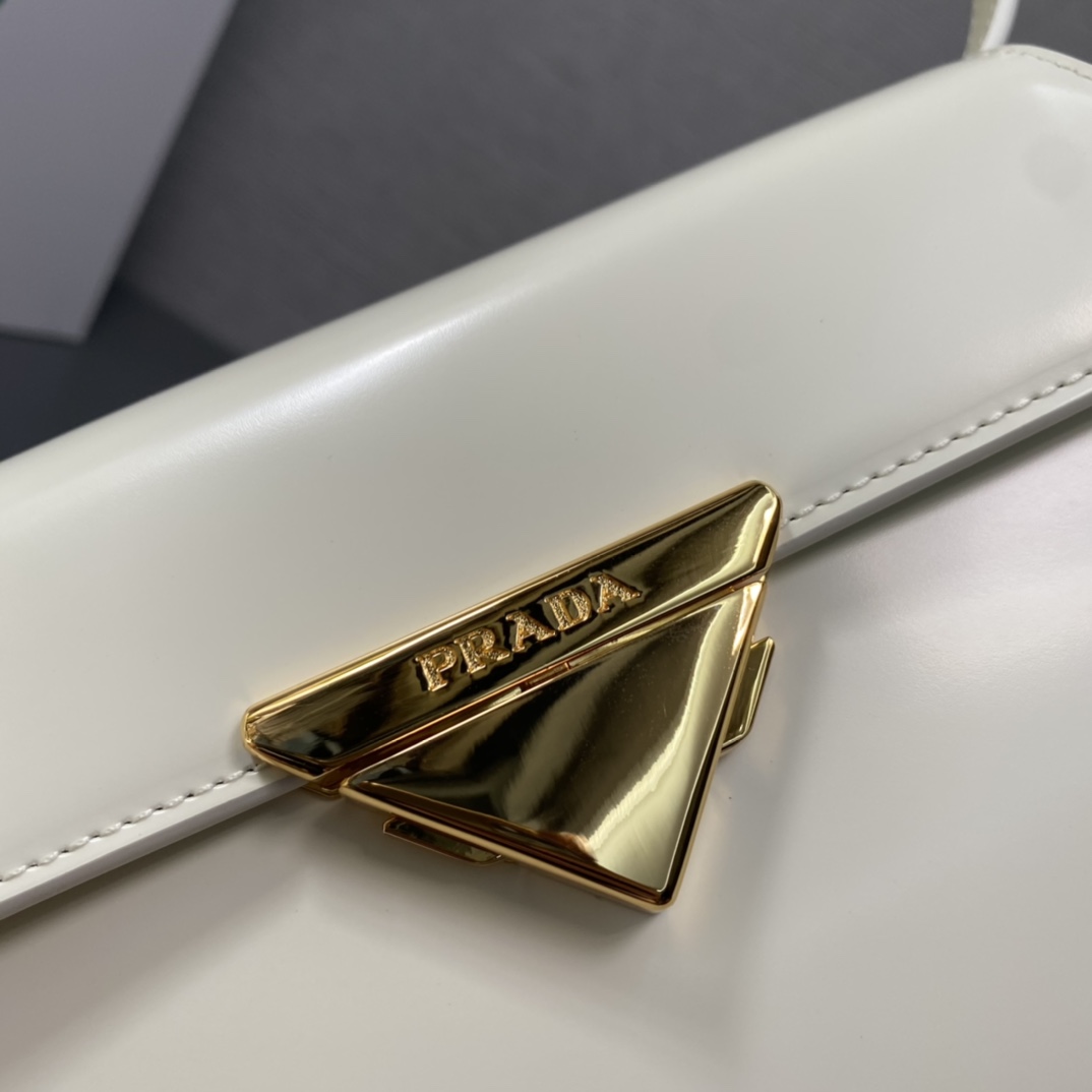 Pra*a medium brushed leather handbag