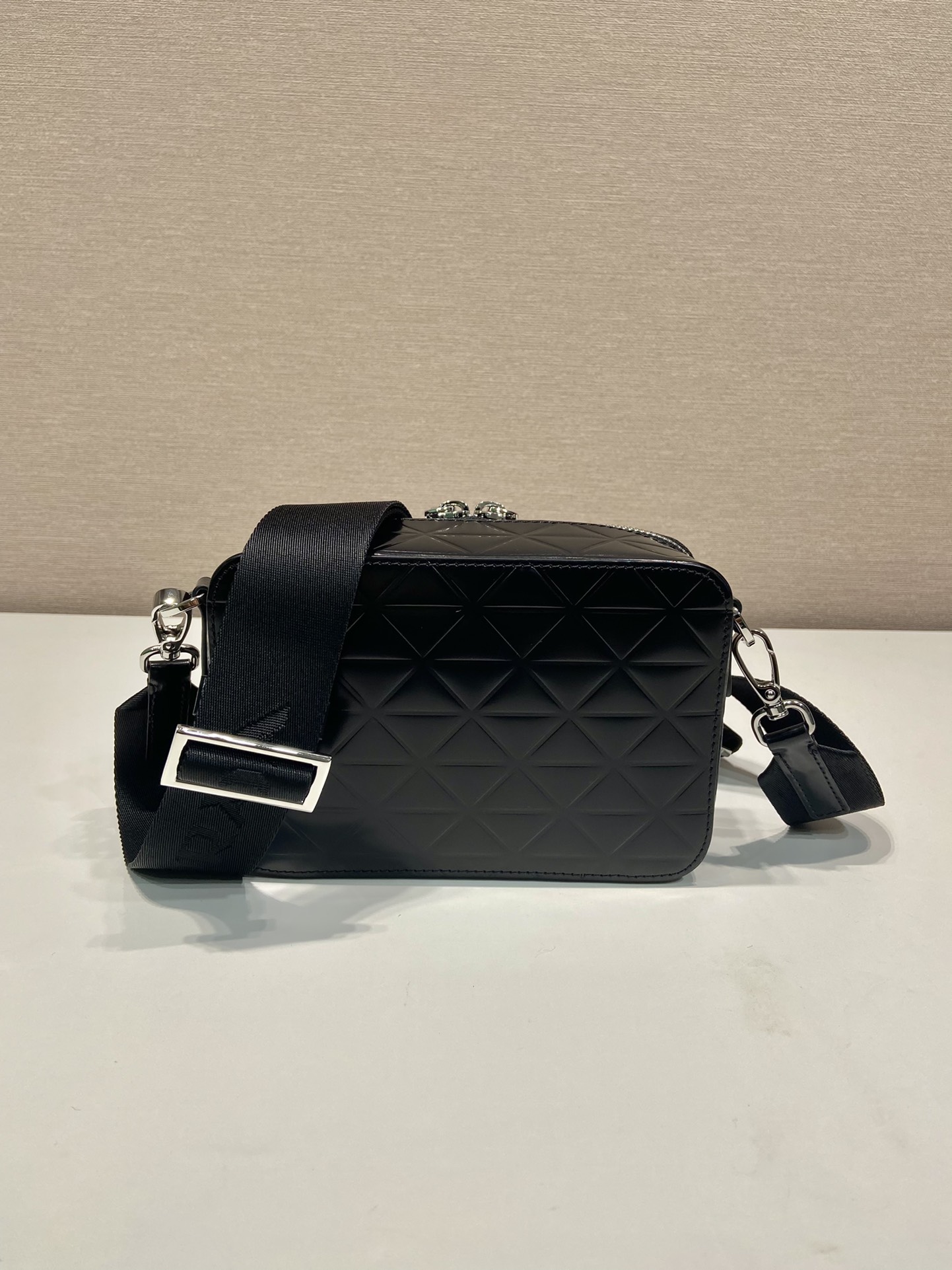 Pra*a small Pra*a brique leather bag