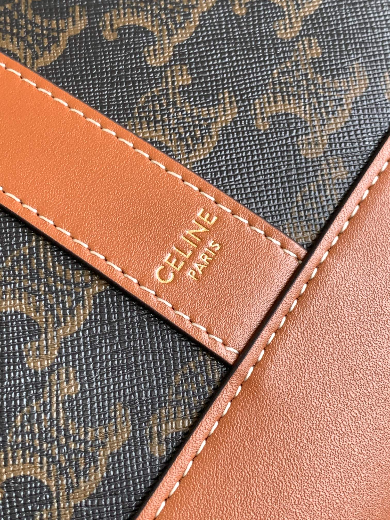 Ce**e small cabas in triomphe canvas and calfskin