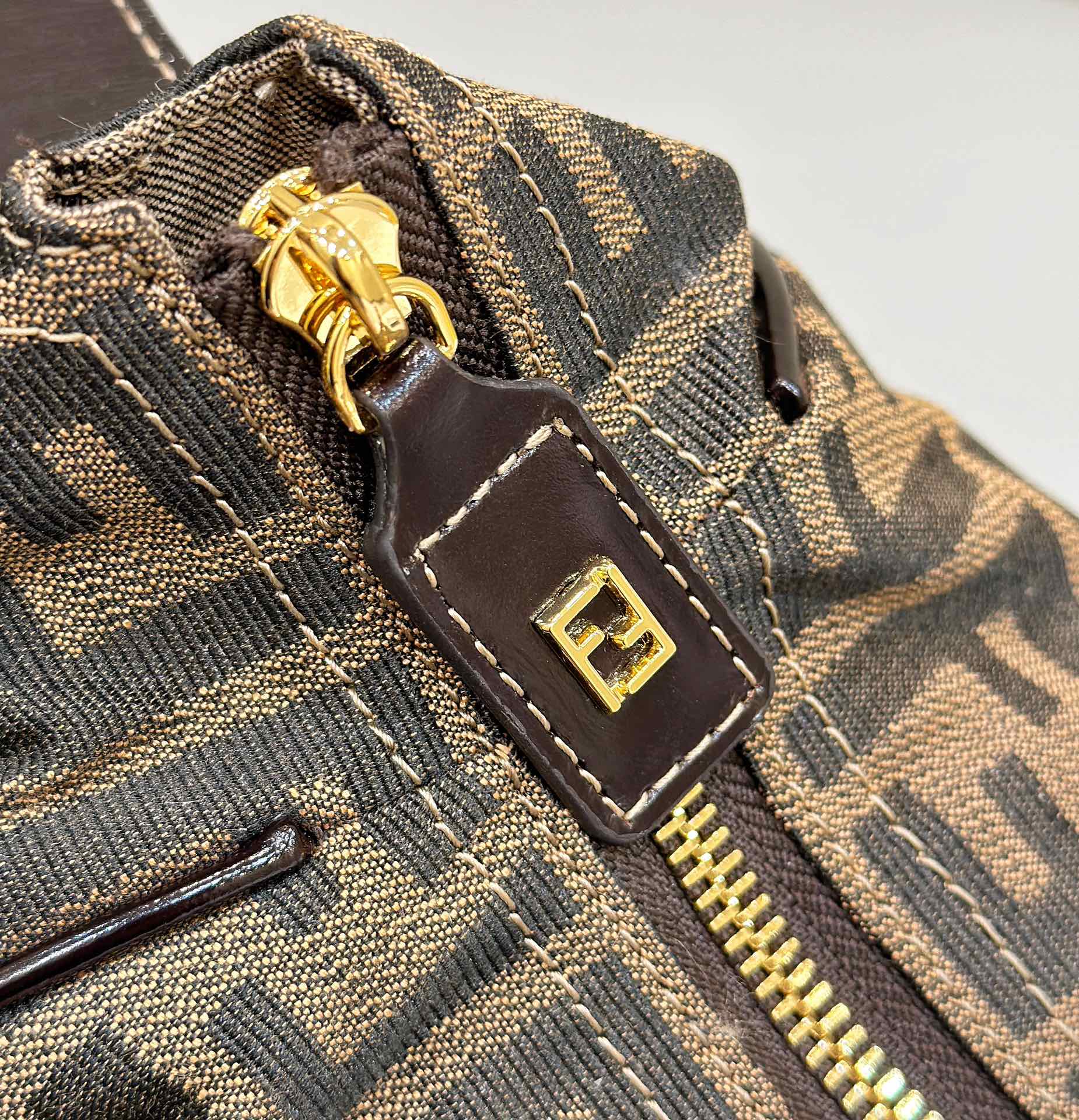 F**di zucca canvas vanity pouch