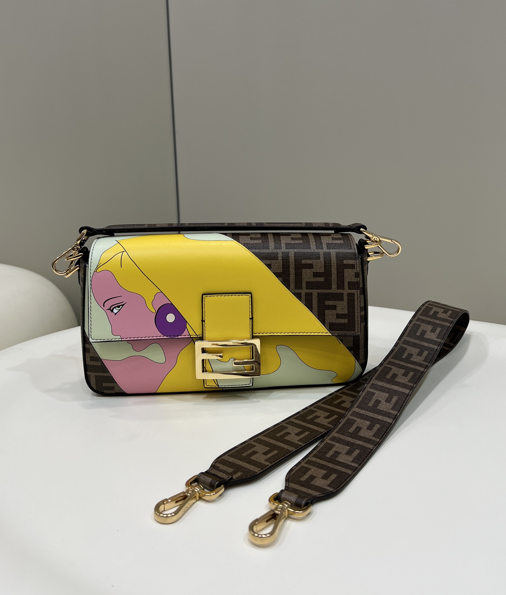 F**di  baguette  medium handbag