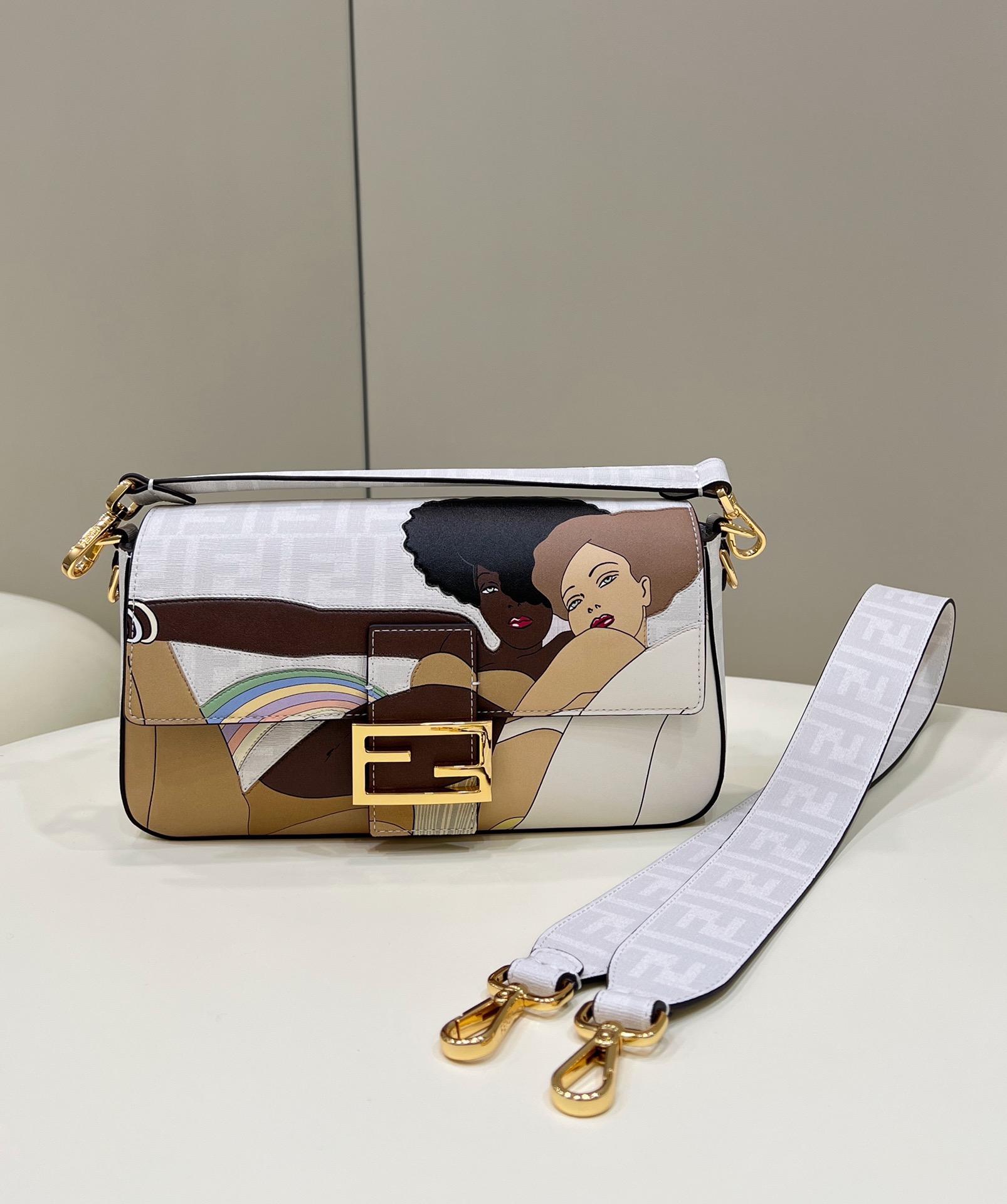 F**di  baguette  medium handbag