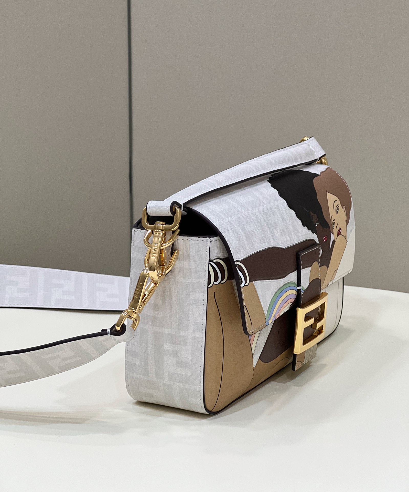 F**di  baguette  medium handbag