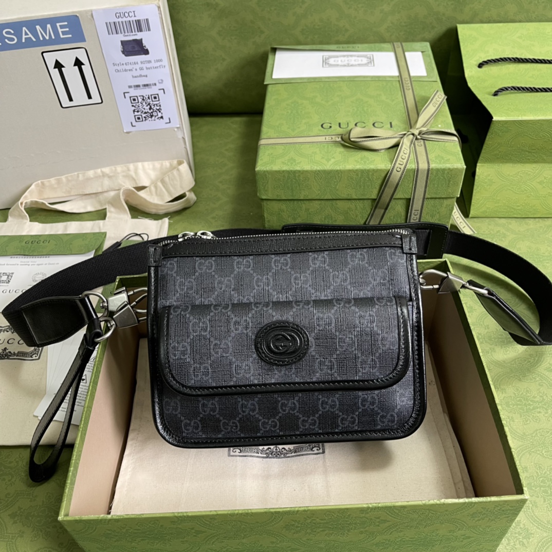 G*u*i messenger bag with interlocking g