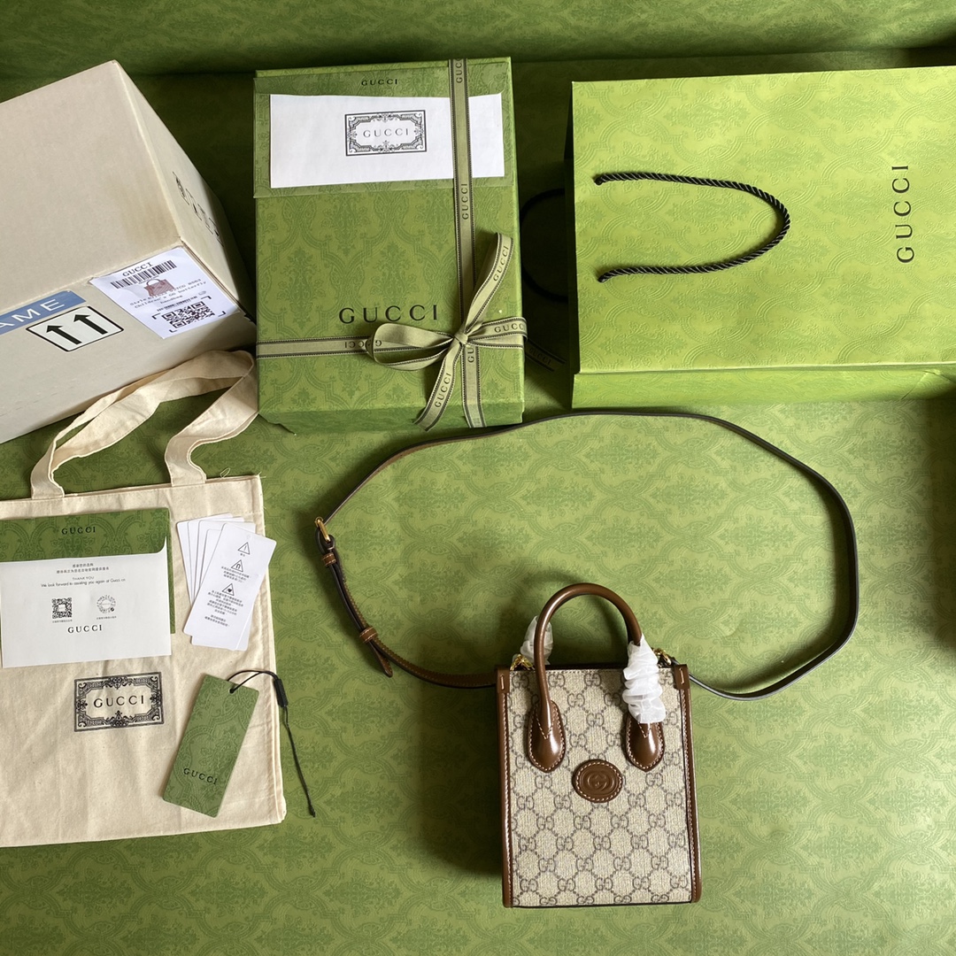 G*u*i mini tote bag with interlocking g