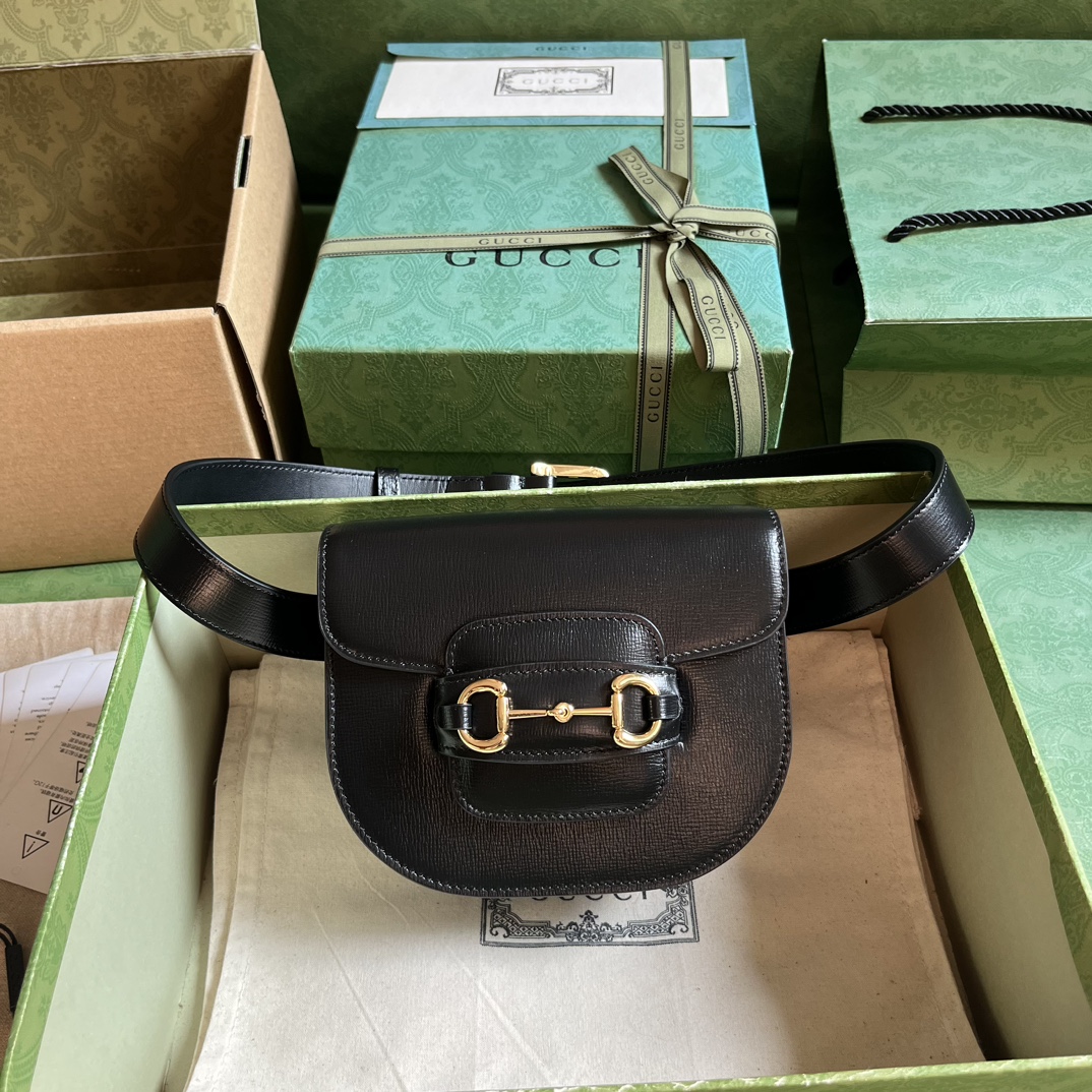 G*u*i horsebit 1955 rounded belt bag