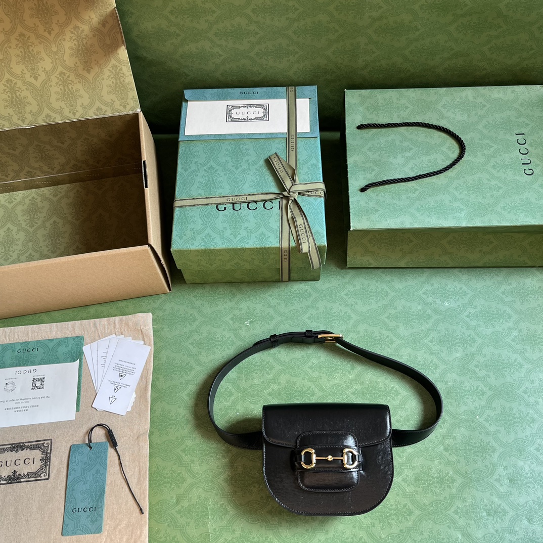 G*u*i horsebit 1955 rounded belt bag
